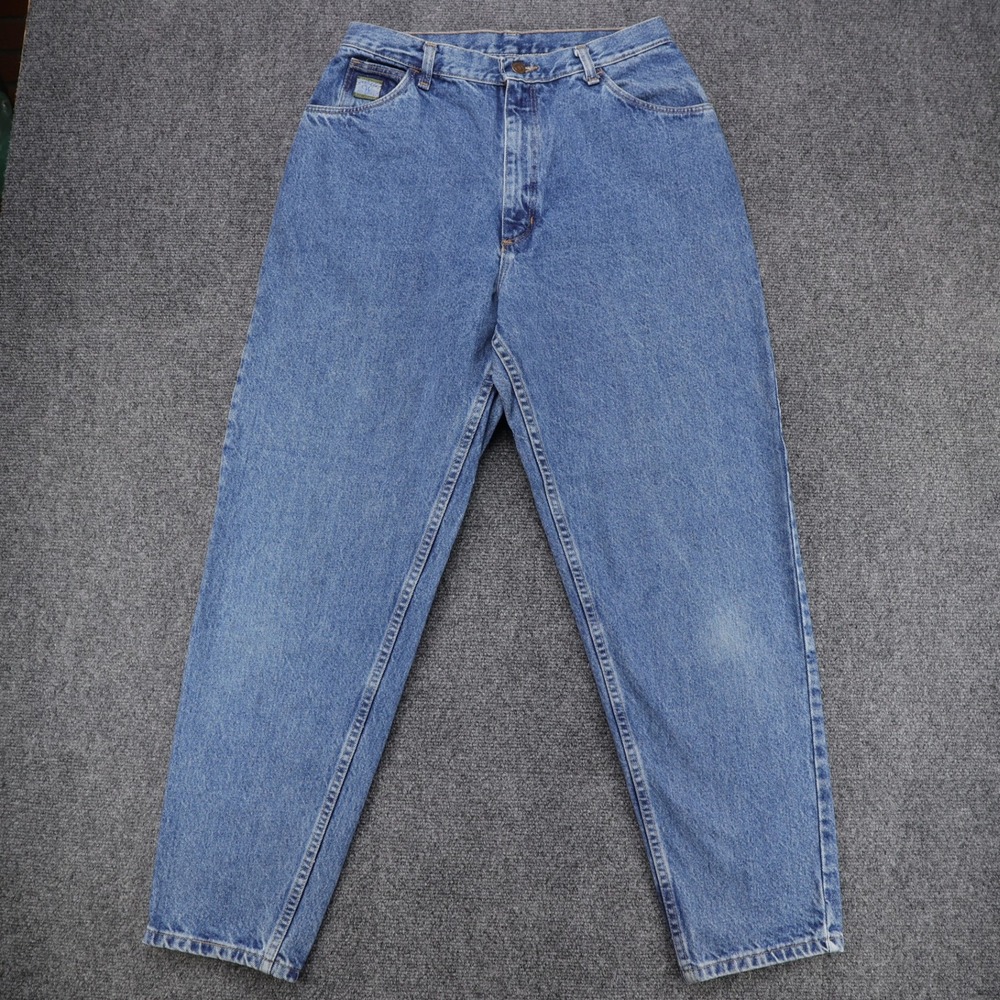 Wrangler For Women High Rise Tapered Leg Jeans Blue Medium Wash 14 Petite USA